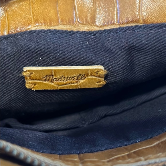 MADEWELL‎ Elegant Tan Crocodile-Embossed Women's Bag PRE-OWNED - Picture 8 of 12